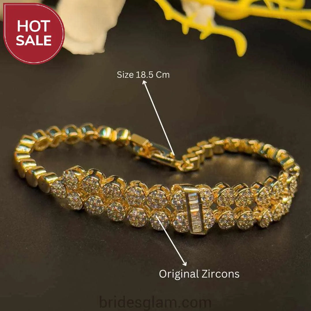 Double Row Cz Bracelet