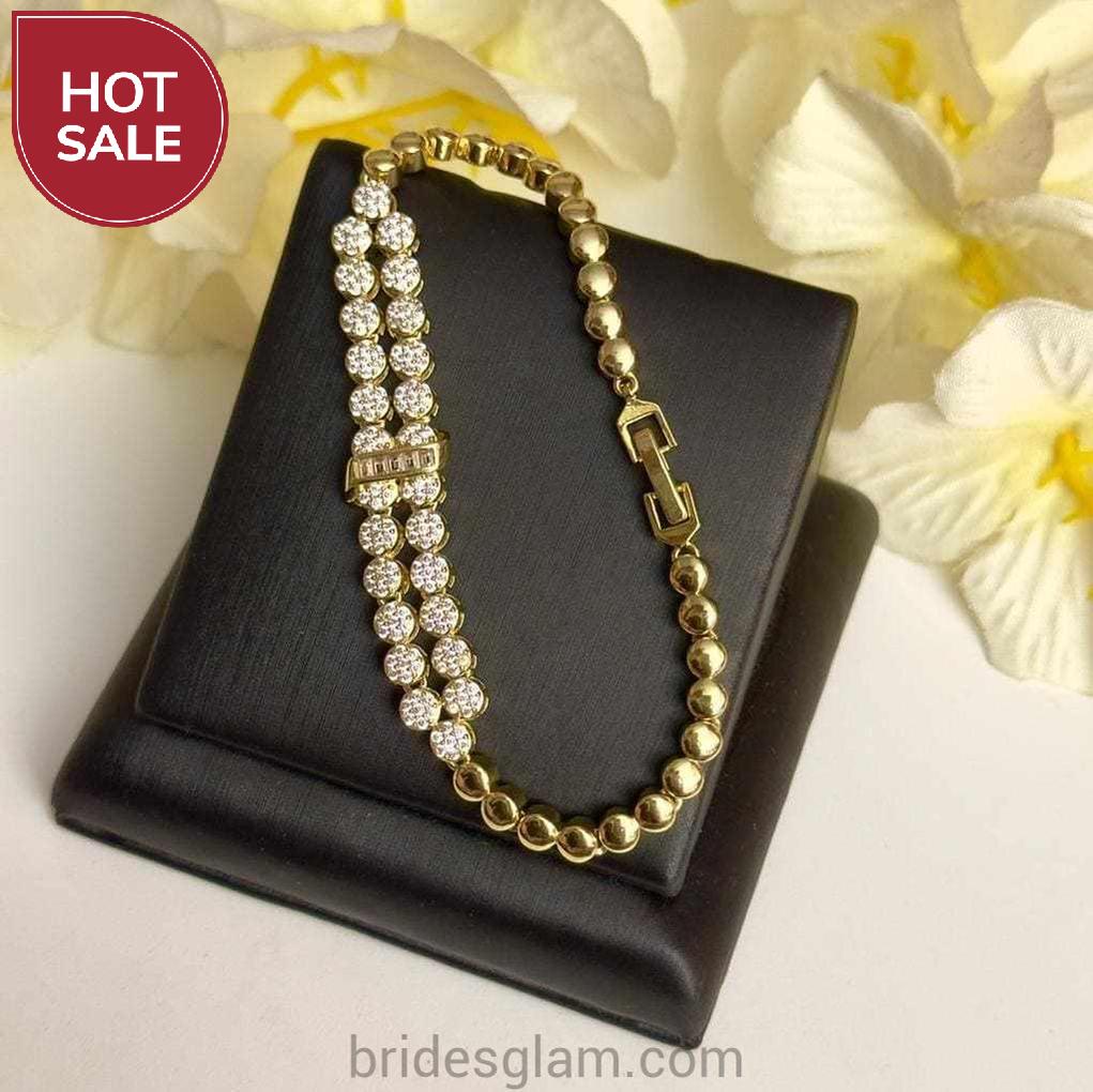 Double Row Cz Bracelet