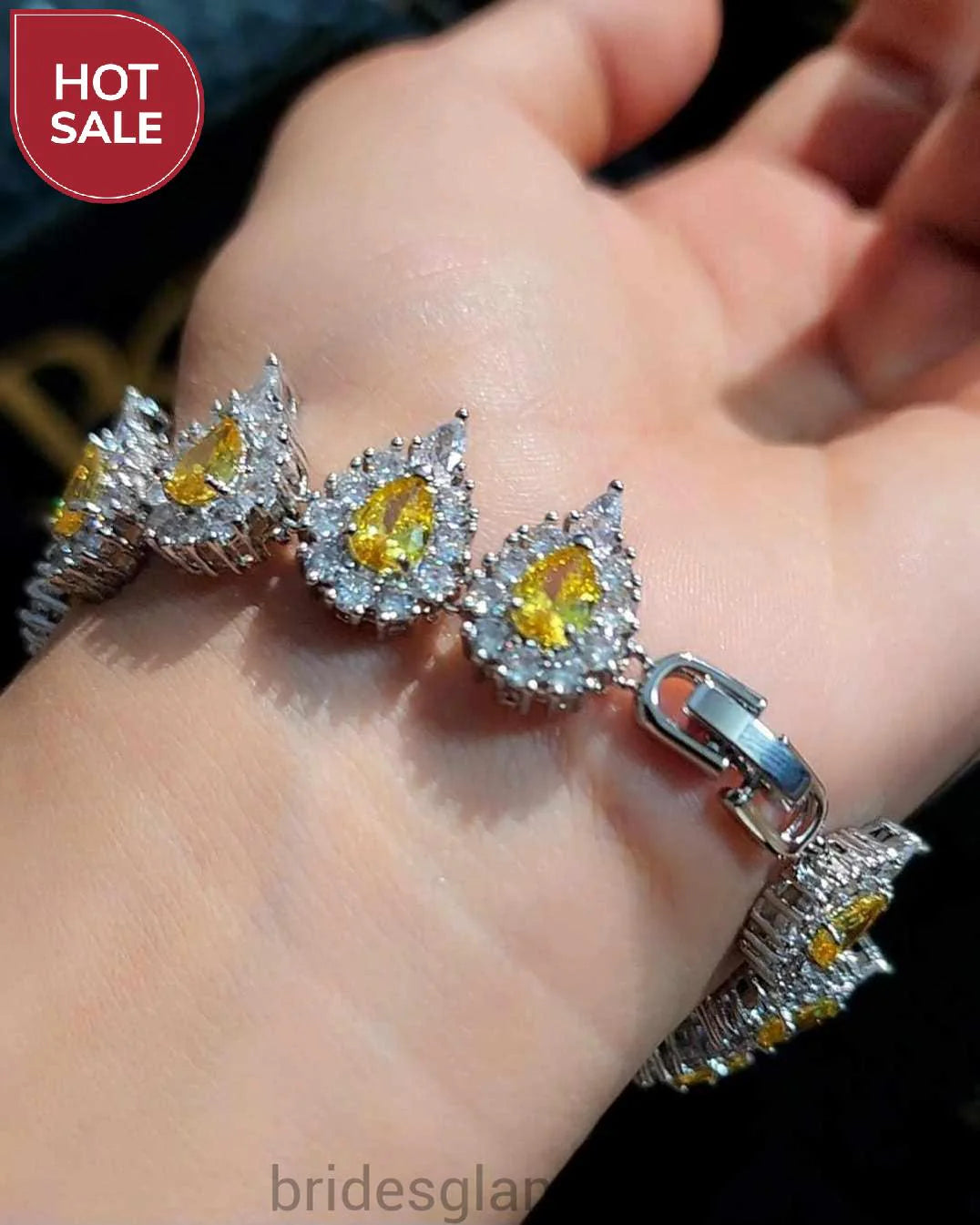 Water Drop Yellow Bracelet
