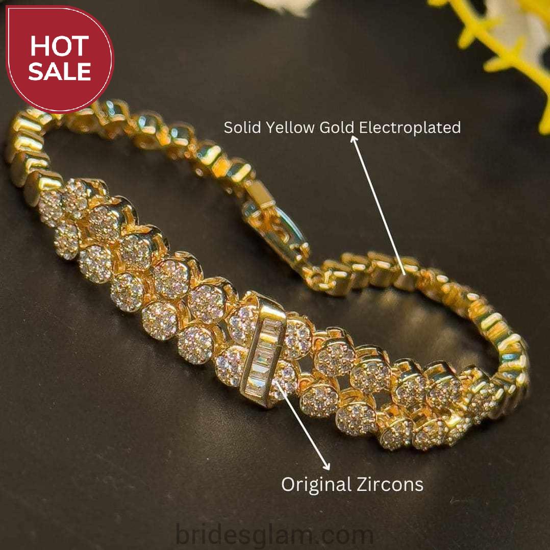 Double Row Cz Bracelet